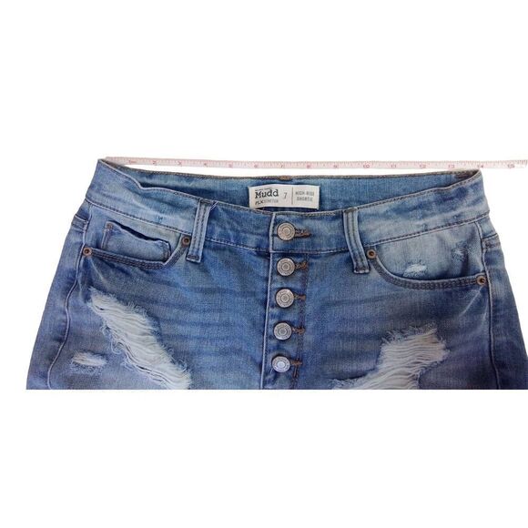 Mudd FLX Stretch High Rise Shorties Size 7 - Picture 3 of 5